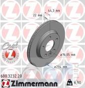 Диск тормозной задний ZIMMERMANN (600.3232.20) Volkswagen Caravelle T6