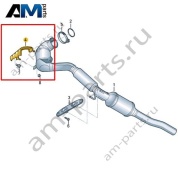 Кронштейн системы выпуска ОГ VAG 1K0253249F