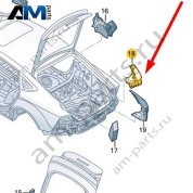 Шумоизоляция колесной арки Audi A7 (4G) 2015-2018 4G8863813A