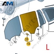 Стекло заднее левое VAG 3CC845025A на Volkswagen 2021-2026