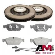 Передние диски и колодки Ауди А8 (D4) 2.0-3.0