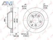 Диск тормозной задний LYNX для Touareg 2014-2018 BN-1210