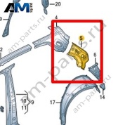 Усилитель стойки С Volkswagen T-Roc Cross 2019-2024 2GM809588