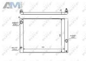 Радиатор охлаждения двигателя (NRF) 53728 для BMW 5 серия (E60 ) 2003-2009 520i