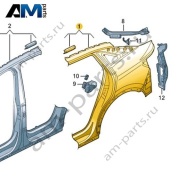 Отрезная деталь (боковина) Volkswagen id4/id5 2021-2024 11E809837