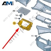 Впускной патрубок Audi Q7 (4M) 2016-2024 4M1819904B