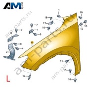 Крыло переднее левое Volkswagen Тигуан 57G821021