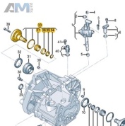 Вал с фланцем VAG 02T409344D