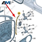 Уплотнитель передней двери (наружный) Audi Q7 (4M) 2016-2024 4M0837717A