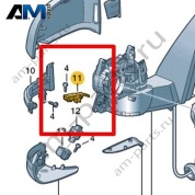 Плафон подсветки порога Volkswagen id-Buzz 2023-2024 1T3945301