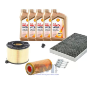 Комплект фильтров для ТО-2/4 Ауди А4 (В9) 45 TFSI S-tronic/2.0 TFSI 249 л.с масло Shell 0W30