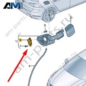 Привод крышки лючка бензобака 3GD810773A на Volkswagen Golf 8 2019-2026