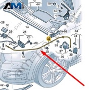Трос замка капота Audi Q8 2019-2024 4M8823535E