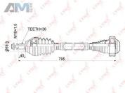 Привод в сборе правая LYNX для Passat B8 (2014-2019) CD-1139