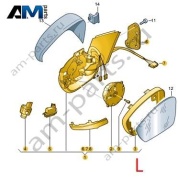 Механизм зеркала левый с камерой Volkswagen Тигуан 57G857507E9B9