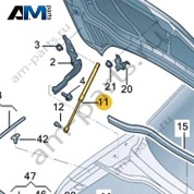 Амортизатор капота VAG 3GJ823359 Volkswagen 2025-2026