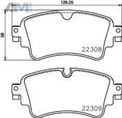 Задние керамические тормозные колодки BREMBO P85154X для Audi Q5 (FY) 2017-2020