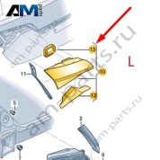 Светодиодный задний левый фонарь Audi A8 (D4) 2014-2017 4H0945095J