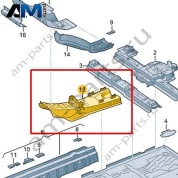 Тоннель Volkswagen id3 2020-2024 1EA803296