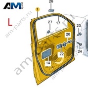 Дверь передняя левая (водительская) VAG 3CC831055B Volkswagen 2021-2026