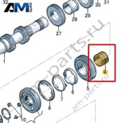 Игольчатый подшипник без внутреннего кольца VAG 0CS311229A