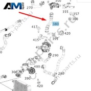 Шланг охлаждения от клапана к помпе на Mercedes AMG S63 (M177) A2905014600