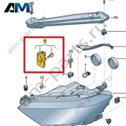 Светодиодный фонарь правый адаптивного освещения Volkswagen Jetta VII 2020-2024 17A998478