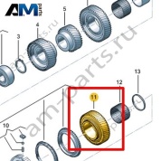 Свободно вращающаяся шестерня VAG 0C6311158A