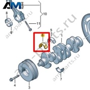 Вкладыш коренного подшипника VAG 0XW105561