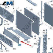 Радиатор снизу для Mercedes W223 AMG S63 (M177) A0995003702