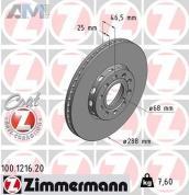 Передние тормозные диски ZIMMERMANN 100.1216.20 Audi A4 (B7) 2005-2009