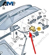 Замок крышки багажника Audi Q7 (4M) 2016-2024 4M0827506B