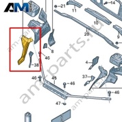 Консоль для колесной арки Volkswagen id3 2020-2024 1EA805698A