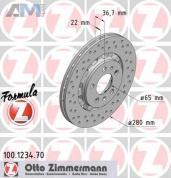 Спортивные передние тормозные диски ZIMMERMANN 100.1234.70 на Volkswagen Golf IV (1997-2005)
