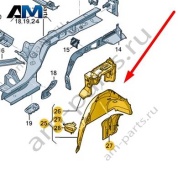 Колесная арка Audi Q8 e-tron 2024-2024/Audi e-tron 2019-2023 4KE810363A