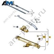 Крепление стеклоочистителя с электромотором VAG 17B955023