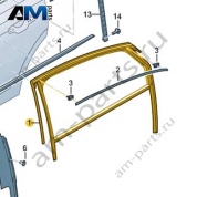 Направляющая стекла Audi A8 (D5) 2018-2024 4N0839431