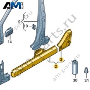 Порог Volkswagen T-Roc 2018-2024 2GA809378