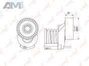 Натяжитель ремня генератора PT3105 (LYNXauto) для автомобилей VAG