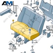 Подушка сиденья с обивкой Volkswagen Crafter 2012-2016 2E0883405AE