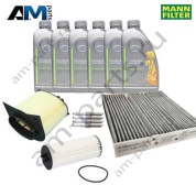 Комплект фильтров MANN с маслом 0W20 MB 229.71 для ТО-2 Mercedes AMG CLA 45