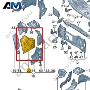 Передняя часть колесной арки Volkswagen id-Buzz 2023-2024 1N3805160