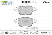 Передние тормозные колодки VALEO 301635 для Audi TT (8J) 2006-2014