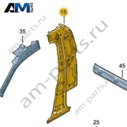 Внутренняя часть стойки В Volkswagen AMAROK 2013-2016 2H5809223A