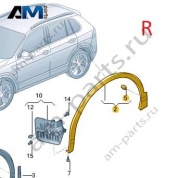 Накладка задней правой колесной арки Volkswagen Тигуан 57G853818A041