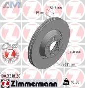Передние тормозные диски ZIMMERMANN 100.3318.20 для Audi A6 (С6) 2004-2011