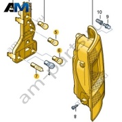 Задний левый фонарь с противотуманным фонарем Volkswagen AMAROK 2013-2016 2H1945095N