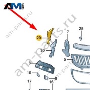 Воздуховод переднего бампера справа 57D121764 на Шкода Карок 2021-2026