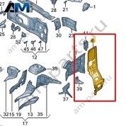 Внутренняя часть стойки A Volkswagen id-Buzz 2023-2024 1T3802623C