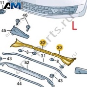 Облицовка стекла (жабо) слева VAG 5E1819415B9B9 на Skoda 2019-2026
